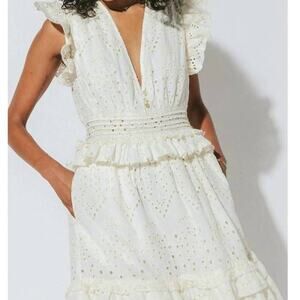Cleobella | NWT Cherie Eyelet Midi Dress In Ivory Size Medium